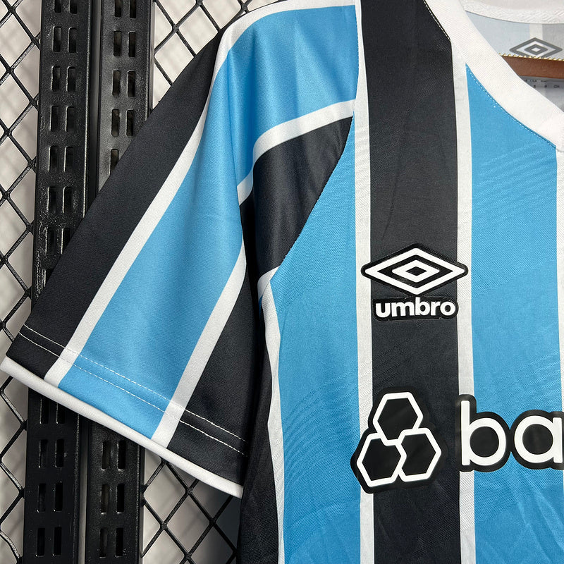 Camisa Grêmio I Com Patrocinadores 23/24 Azul e Preta